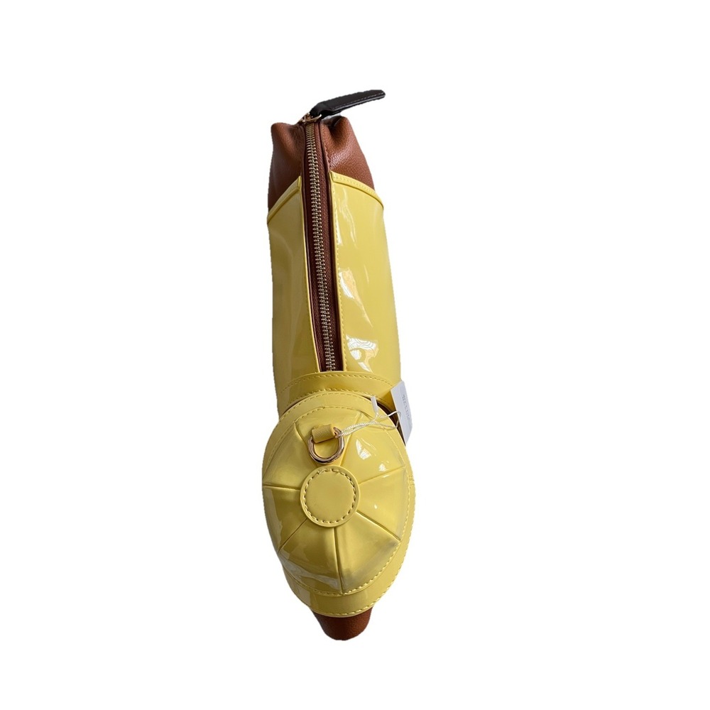 Novelty Dachshund Dog Crossbody Purse Yellow Raincoat Sausage Dog Handbag NWT - Picture 7 of 9